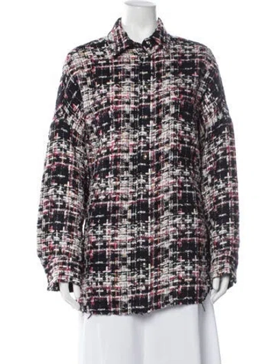 Pre-owned Iro Tweed Pattern Jacket W/ Tags In Black