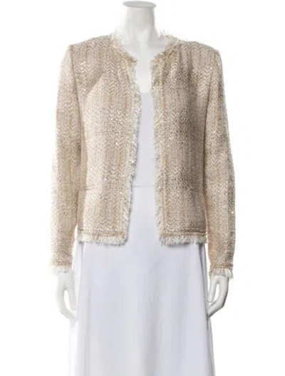 Pre-owned Iro Tweed Pattern Jacket W/ Tags In Neutral