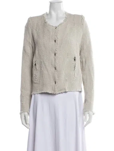 Pre-owned Iro Tweed Pattern Jacket W/ Tags In Neutrals