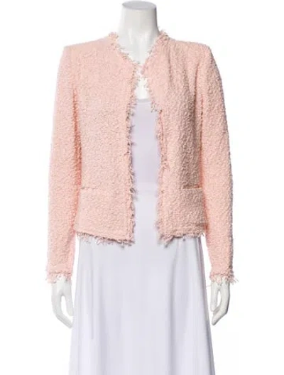 Pre-owned Iro Tweed Pattern Jacket W/ Tags In Pink