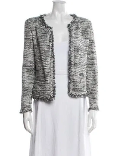 Pre-owned Iro Tweed Pattern Jacket W/ Tags In Silver
