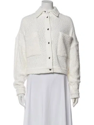 Pre-owned Iro Tweed Pattern Jacket W/ Tags In White