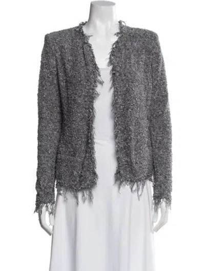 Pre-owned Iro Tweed Pattern Jacket In White