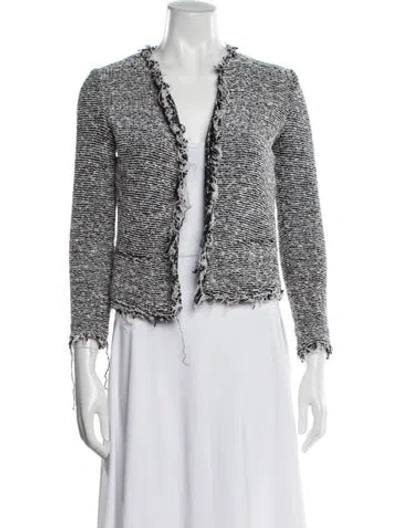 Pre-owned Iro Tweed Pattern Jacket In White