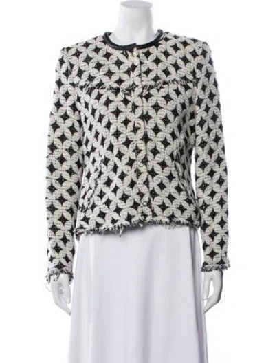 Pre-owned Iro Tweed Pattern Jacket In White