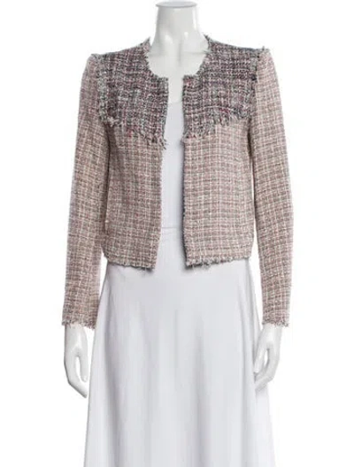 Pre-owned Iro Tweed Pattern Jacket In White