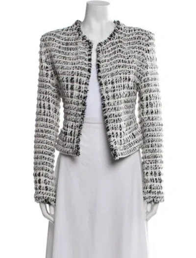 Pre-owned Iro Tweed Pattern Jacket In White