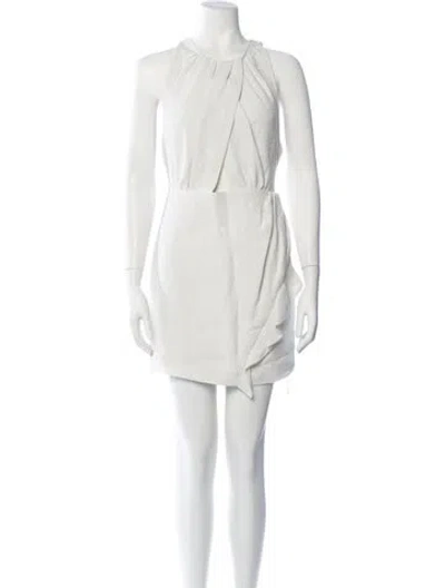 Pre-owned Iro Tweed Pattern Mini Dress W/ Tags In White