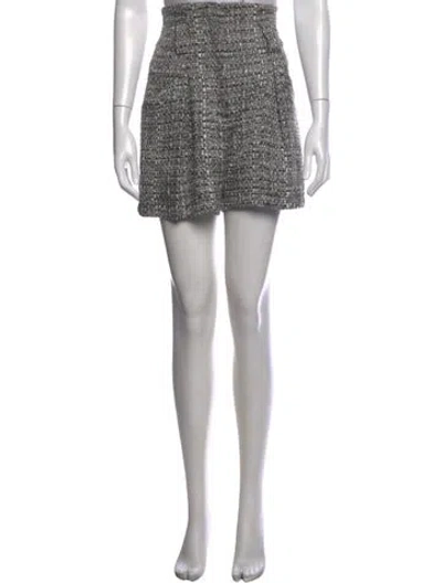Pre-owned Iro Tweed Pattern Mini Shorts In Blue