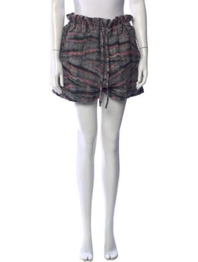 Pre-owned Iro Tweed Pattern Mini Shorts In Blue/pink/white
