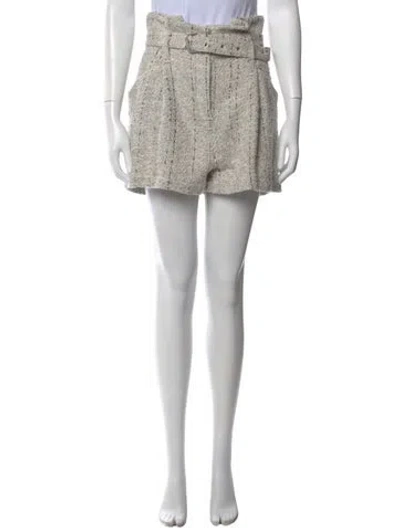 Pre-owned Iro Tweed Pattern Mini Shorts In Gold