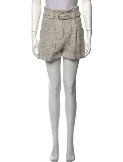 Pre-owned Iro Tweed Pattern Mini Shorts In Grey
