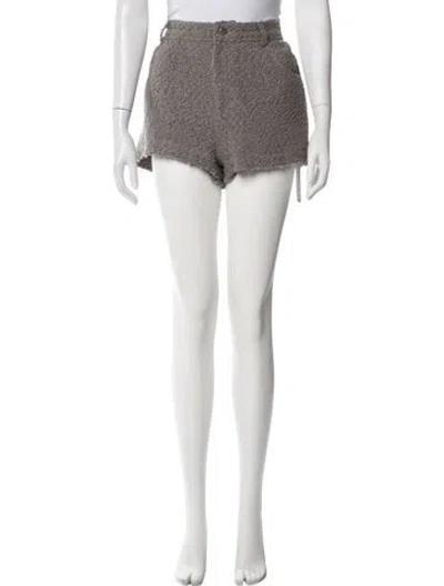 Pre-owned Iro Tweed Pattern Mini Shorts In Grey