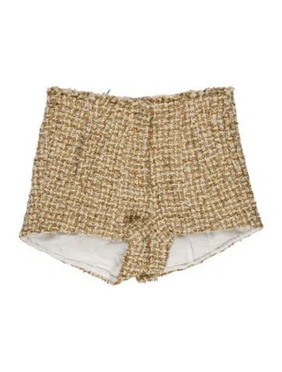 Pre-owned Iro Tweed Pattern Mini Shorts W/ Tags In Neutral