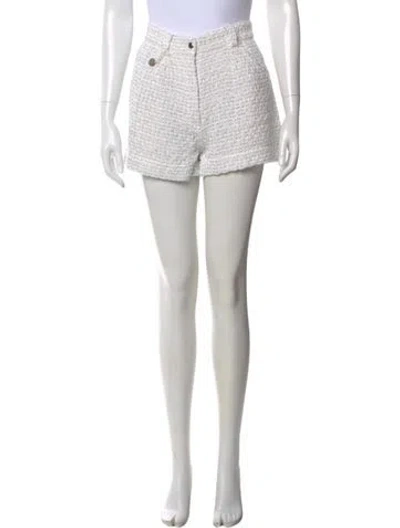 Pre-owned Iro Tweed Pattern Mini Shorts W/ Tags In White