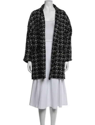 Pre-owned Iro Tweed Pattern Open Front Sweater In Multicolor