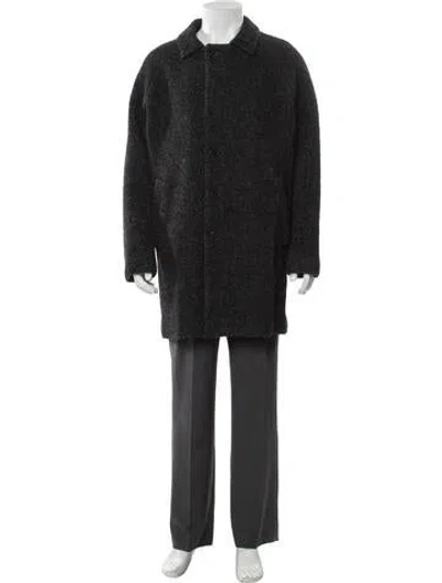 Pre-owned Iro Tweed Pattern Overcoat W/ Tags In Gray