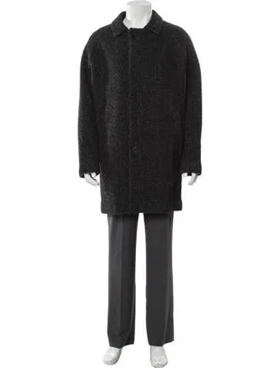 Pre-owned Iro Tweed Pattern Overcoat W/ Tags In Gray