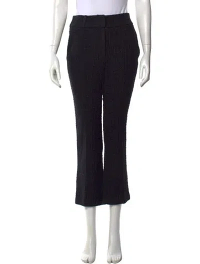 Pre-owned Iro Tweed Pattern Straight Leg Pants W/ Tags In Black