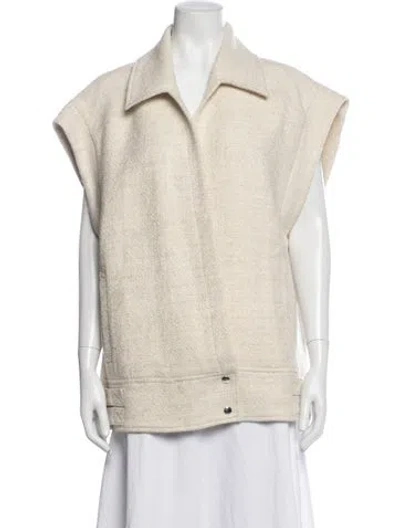 Pre-owned Iro Tweed Pattern Vest In Neutrals
