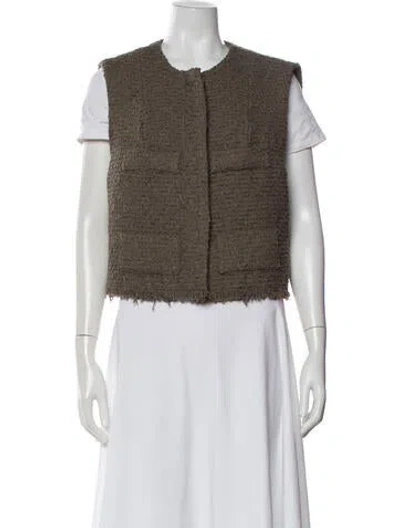 Pre-owned Iro Tweed Pattern Vest W/ Tags In Neutral