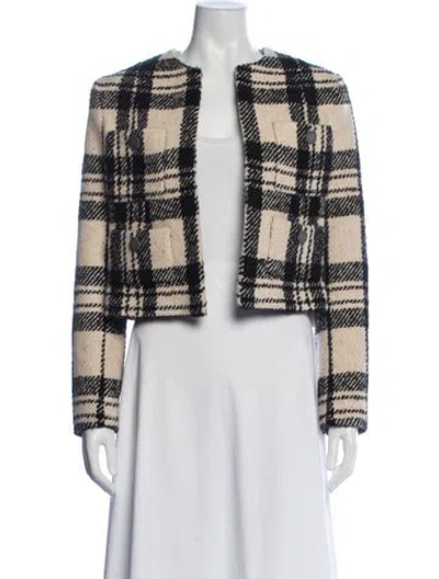 Pre-owned Iro Tweed Plaid Print Jacket