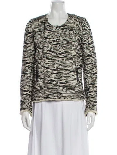 Pre-owned Iro Tweed Printed Jacket In Multi