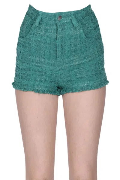 Iro Tweed Shorts In Emerald Green