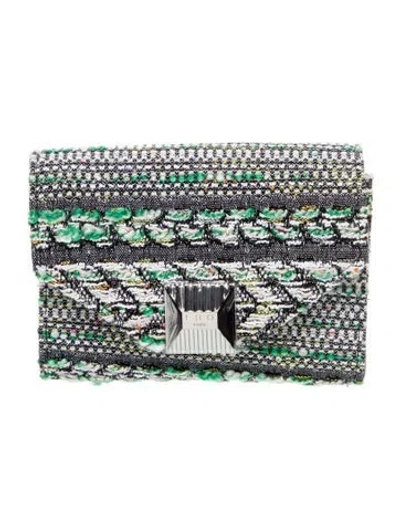 Pre-owned Iro Tweed Shoulder Bag In Green