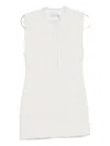 Iro Mini Dress With Round Neck And Frayed Edges In White