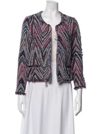 Pre-owned Iro Tweed Striped Evening Jacket In Pink