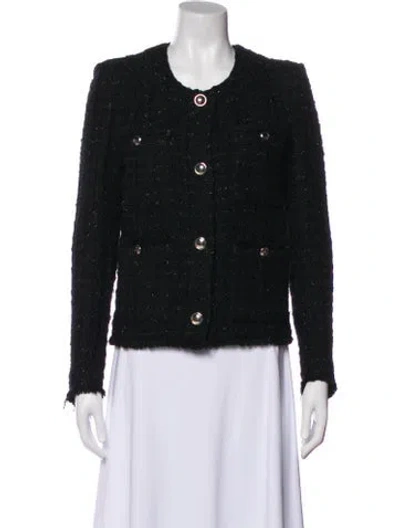 Pre-owned Iro Tweed Tweed Pattern Evening Jacket In Black