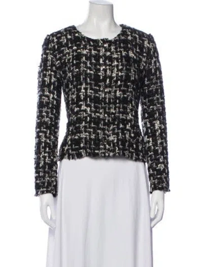 Pre-owned Iro Tweed Tweed Pattern Jacket In Black