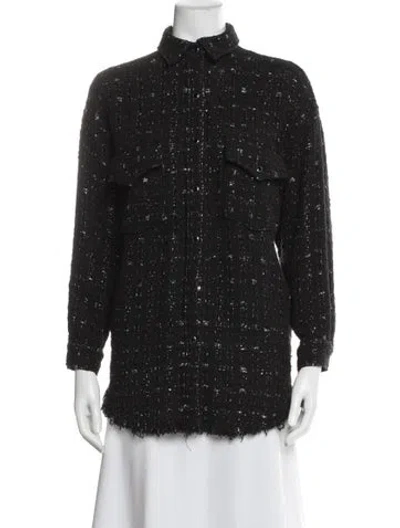 Pre-owned Iro Tweed Tweed Pattern Jacket In Black