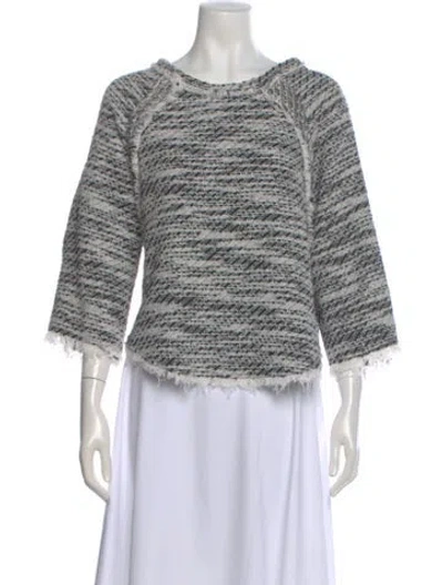 Pre-owned Iro Tweed Tweed Pattern Top In Neutral