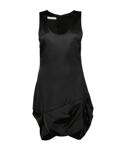 Iro Ty Liana Draped Mini Dress In Black