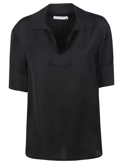 Iro Umini Short-sleeved Blouse In Black