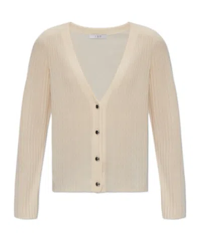 Iro V-neck Long-sleeved Sweater In Nude