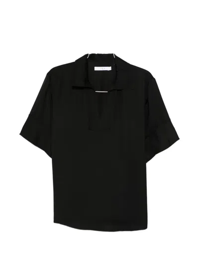 Iro V-neck Short-sleeve Top In Black