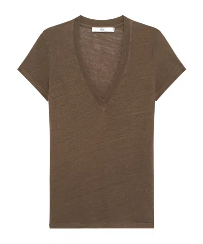 Iro V-neck T-shirt In Brown