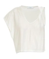 Iro Relaxed Fit V-neck T-shirt With Cropped Hem In White