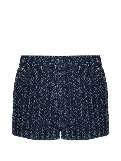 Iro Valentin Textured Shorts In Blue