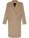 Iro Buttoned Double Breasted Coat In Brown