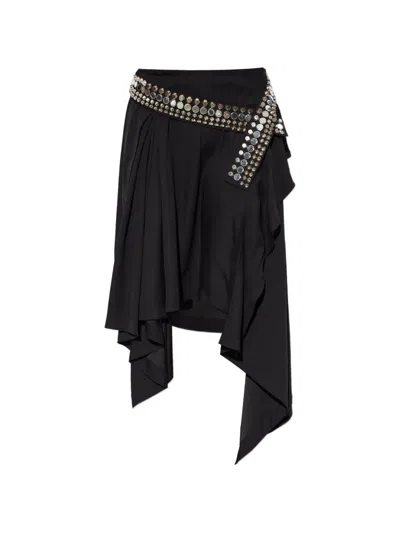 Iro Vanopia Stud-embellished Mini Skirt In Black