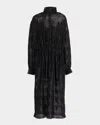 Iro Vasco Sequined Semi-sheer Midi Shirtdress In Black