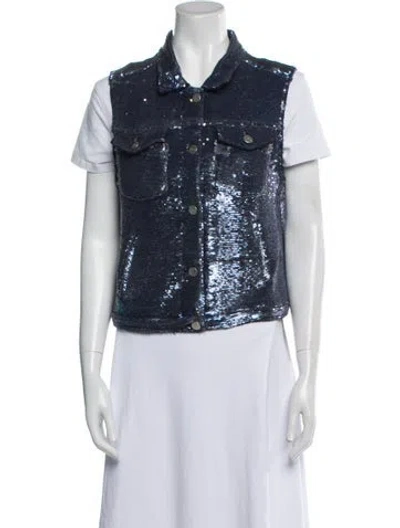 Pre-owned Iro Vest In Blue