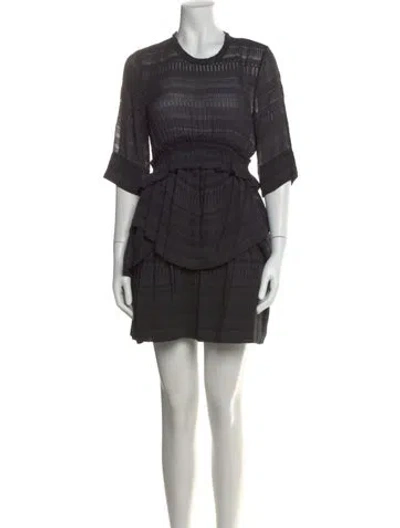 Pre-owned Iro Vintage Mini Dress In Black