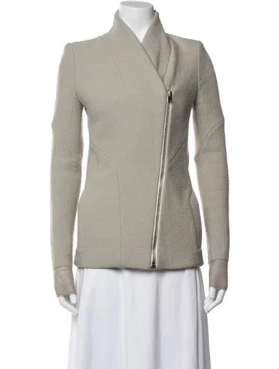 Pre-owned Iro Virgin Wool Biker Jacket In Gray