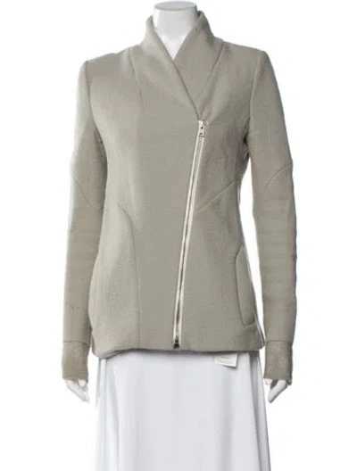 Pre-owned Iro Virgin Wool Biker Jacket In Grey