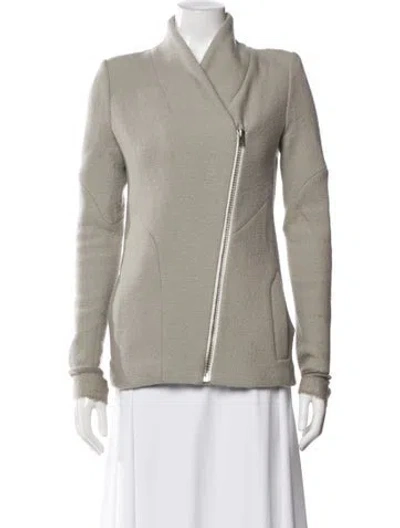 Pre-owned Iro Virgin Wool Biker Jacket In Neutral